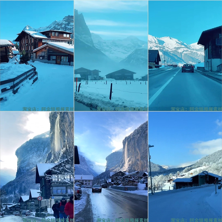 国外雪山雪景下雪走拍竖屏风景素材高清旅游自然唯美治愈系短视频插图7