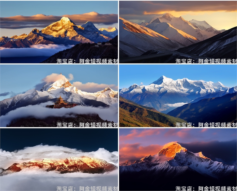 日照金山素材雪山图片金色山脉山峰夕阳日出日落自然风光风景jpg插图7