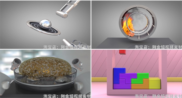 三维球体流体C4D4u小说推文素材解压减自媒体高清横屏国外短视频插图6