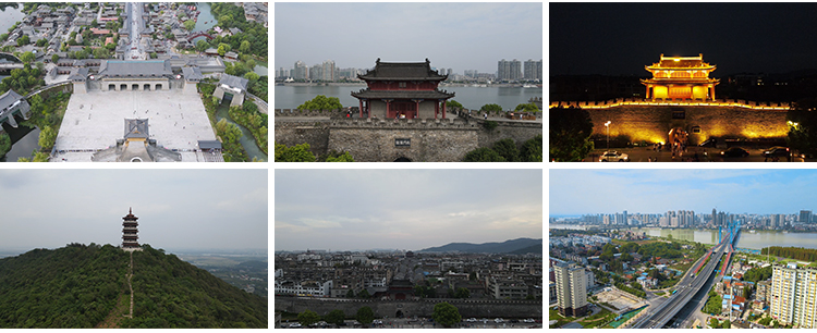 湖北襄阳城市地标建筑旅游景区景观风光唐城古城航拍高清视频素材插图7