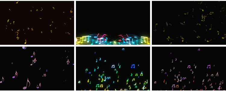 音符飞舞跳动音乐符号散开动态特效果背景mov带透明通道视频素材插图7