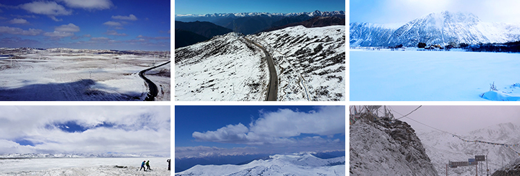 4K冬天雪景自然风景下雪冬季美景雪地面雪山唯美山川抖音视频素材插图5