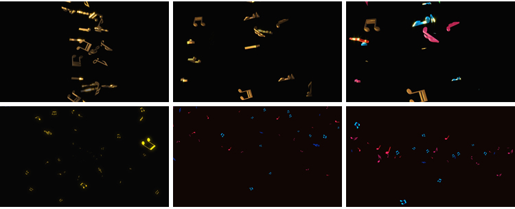 音符飞舞跳动音乐符号散开动态特效果背景mov带透明通道视频素材插图5