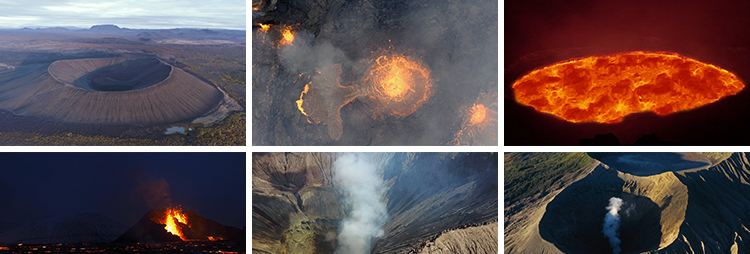 火山喷发岩浆飞溅冒烟雾火山口活火山坑爆发熔岩流动实拍视频素材插图4