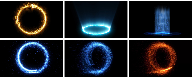 炫酷魔法能量传送门护盾光圈光线粒子特效果合成透明通道视频素材插图5