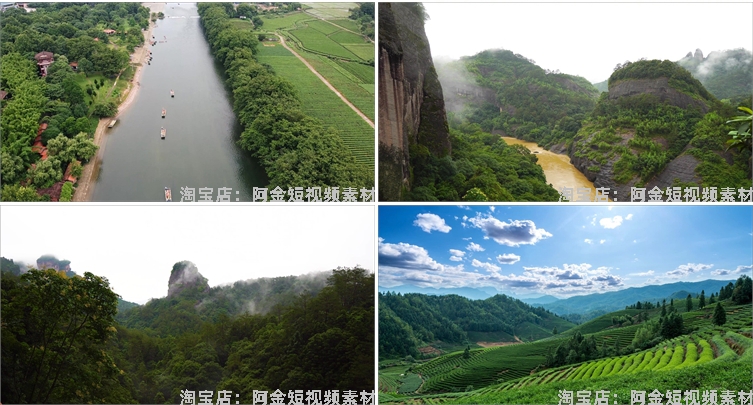 福建武夷山茶园九曲溪风光航拍风景素材高清旅游自然治愈系短视频插图5